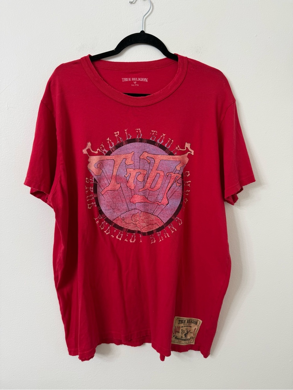 {3X} True Religion Men's Red Graphic Tee